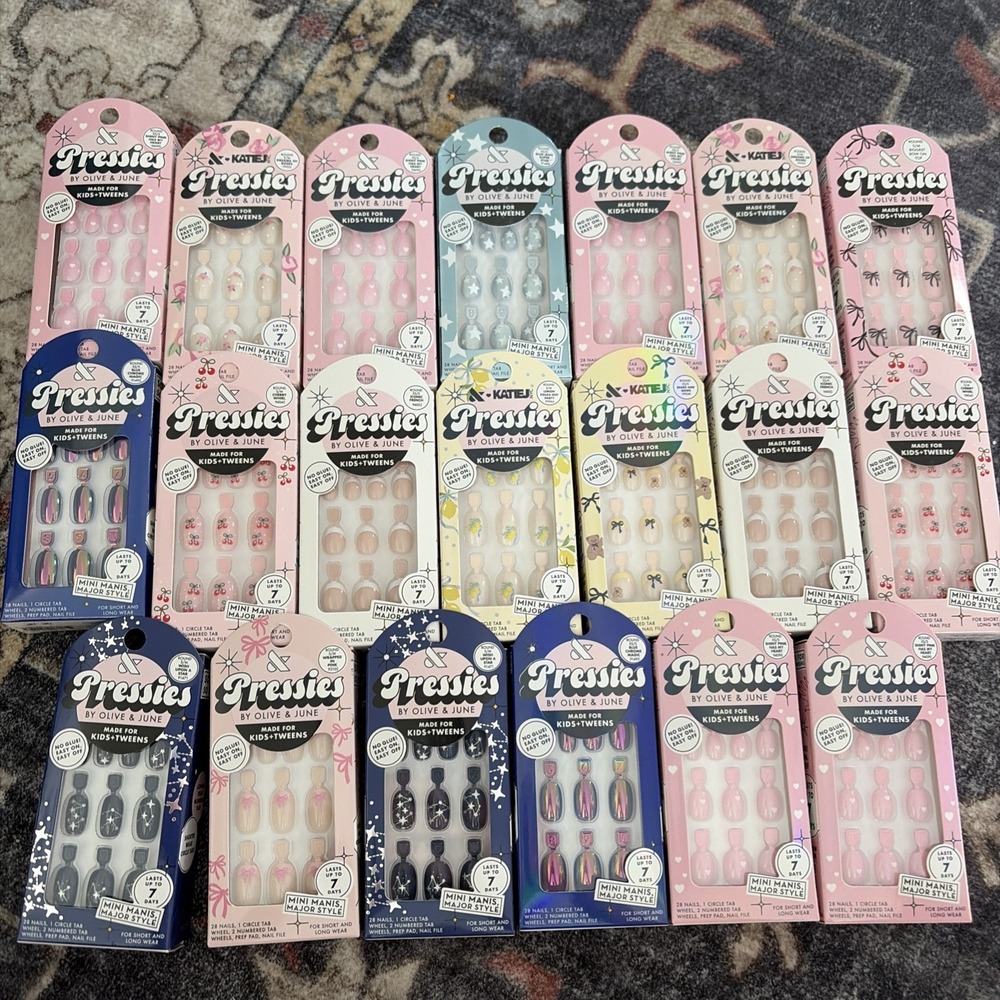20 X Pressies Olive & June kids tweens nails Manicure Press On Tails
